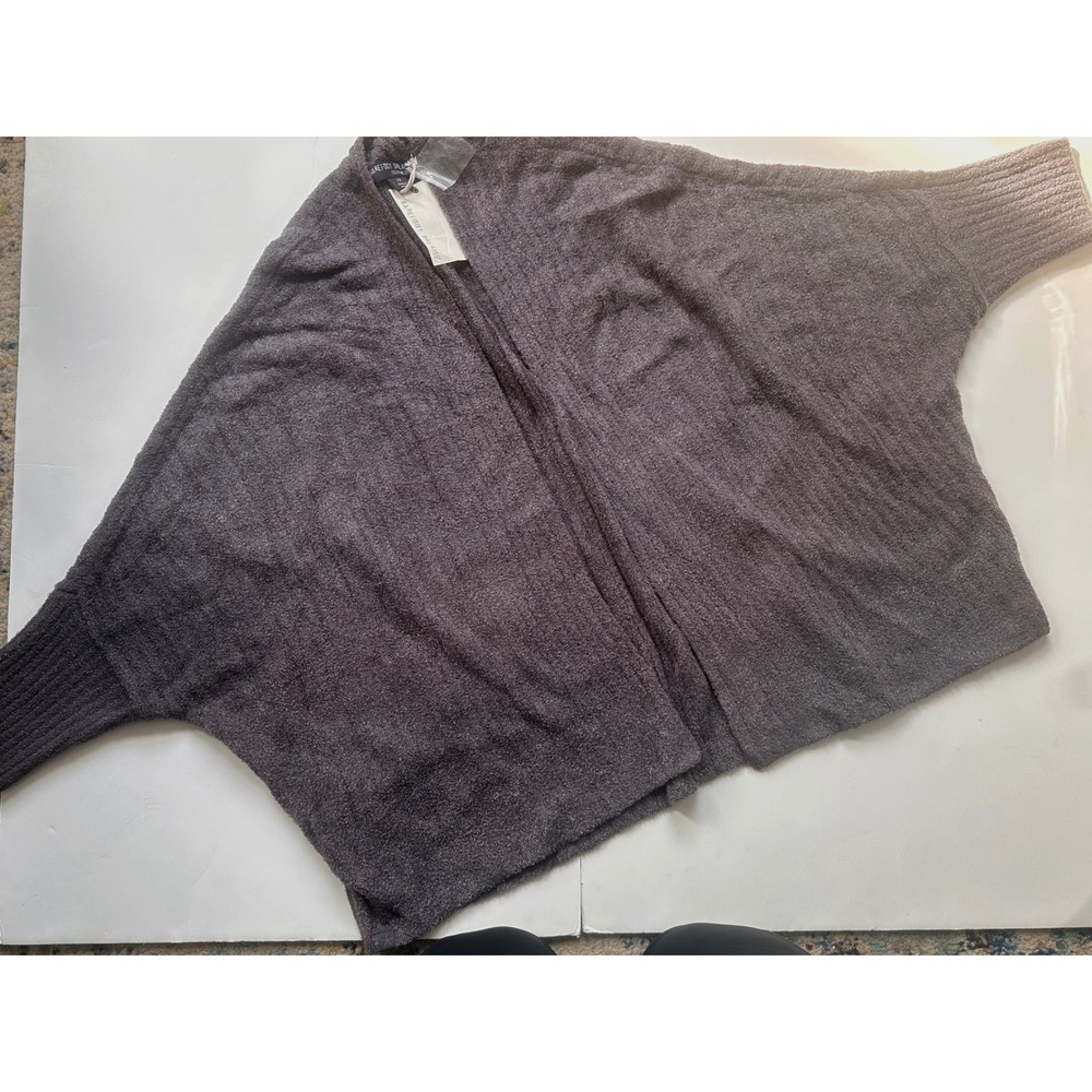 Barefoot Dreams CozyChic Lite Open Front Cardigan Gray‎ QVXCL1183 Womens 1X NWT